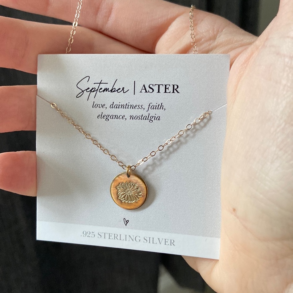 .925 sterling silver September necklace